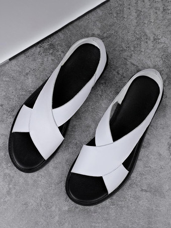 メンズサンダル 夏 通気性 レザー カジュアルシューズ アウトドア ソフトスリッパ ビーチサンダル