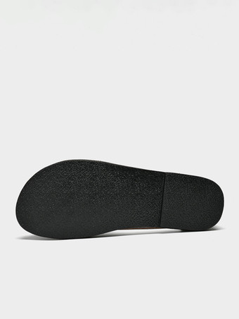 メンズサンダル レザー フラット 調節可能 バックフック＆ループ オープントゥ 夏休み ビーチサンダル