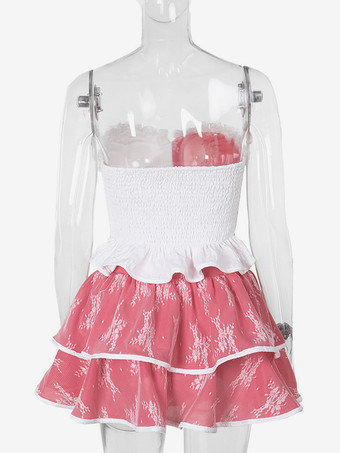 ゴシックロリータ衣装 ホワイトレース ノースリーブ スカート トップセット