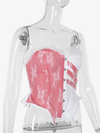 ゴシックロリータ衣装 ホワイトレース ノースリーブ スカート トップセット