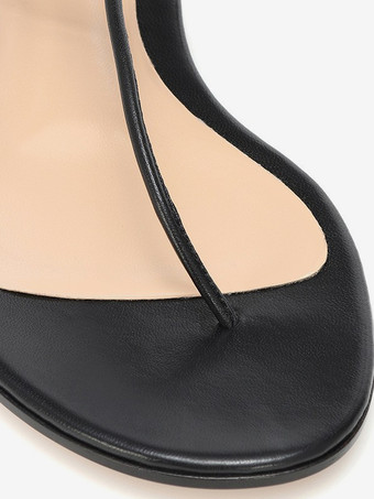 Schwarze flache Sandalen Flip Flop Schnürsandalen Schuhe für Damen