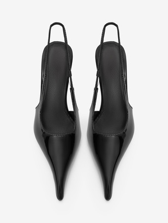 ハイヒールパンプスデザインポインテッドトゥヒールスリングバックパンプス