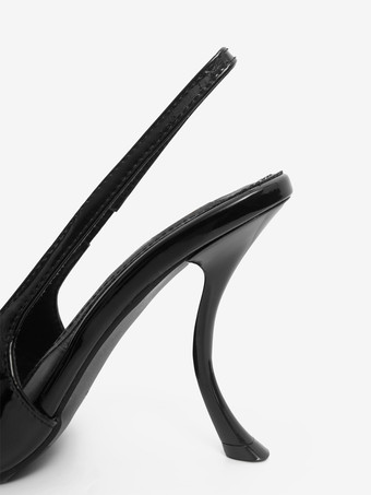 ハイヒールパンプスデザインポインテッドトゥヒールスリングバックパンプス