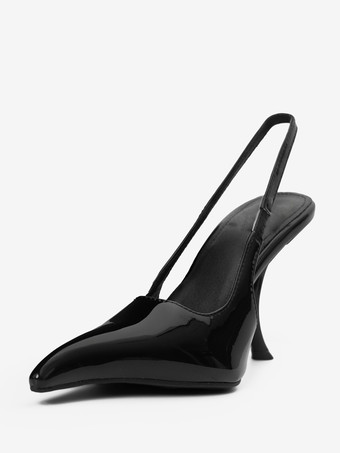 ハイヒールパンプスデザインポインテッドトゥヒールスリングバックパンプス