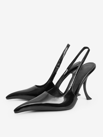 ハイヒールパンプスデザインポインテッドトゥヒールスリングバックパンプス