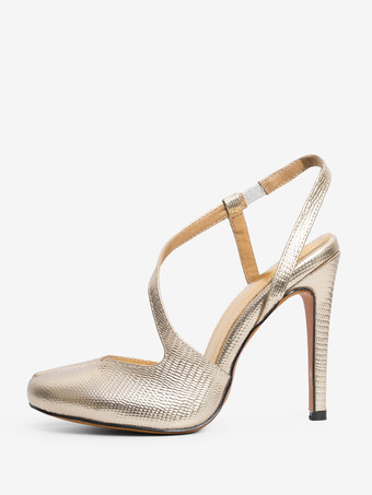 レディース ハイヒール スプリットトゥ ストラップ パーティーシューズ