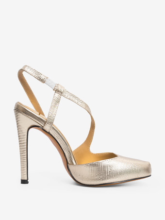 レディース ハイヒール スプリットトゥ ストラップ パーティーシューズ