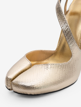 レディース ハイヒール スプリットトゥ ストラップ パーティーシューズ