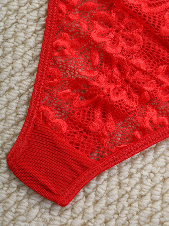 セクシーランジェリー 2ピース 花柄 透け感 ボタン ピンク ブラ ショーツ セット