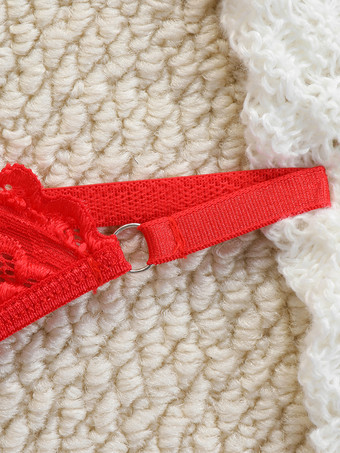 セクシーランジェリー 2ピース 花柄 透け感 ボタン ピンク ブラ ショーツ セット