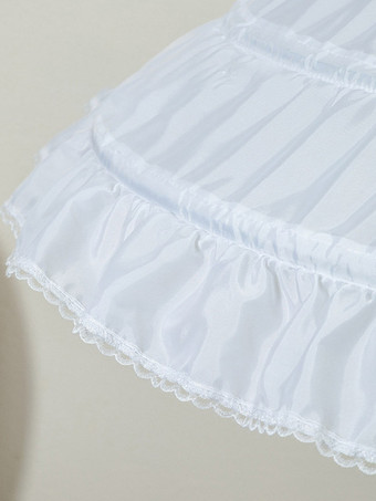 ロリータペチコート 3フープ クリノリン ショート ホワイト ロリータ アンダースカート