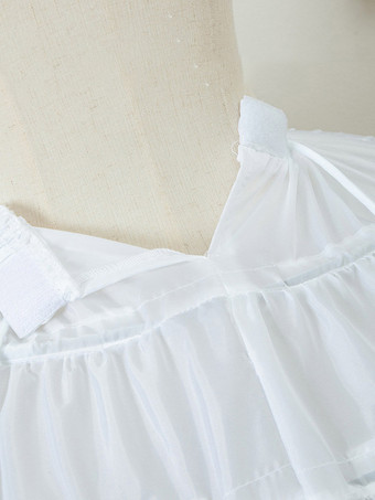 ロリータペチコート 3フープ クリノリン ショート ホワイト ロリータ アンダースカート