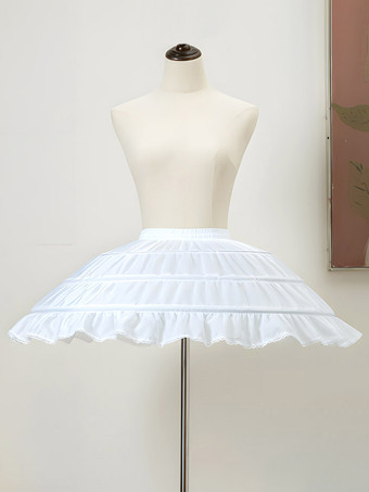 Jupons Lolita 3 cerceaux Crinoline Jupe courte Lolita blanche