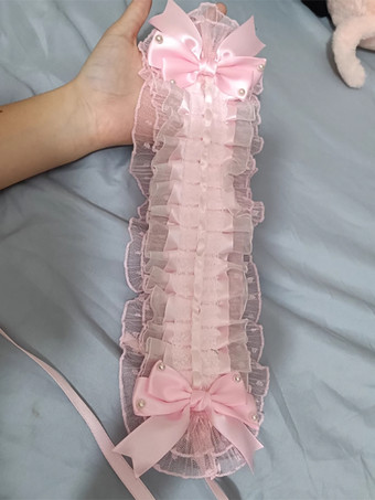 ウェディングドレス ロリータ アクセサリー ピンク リボン フリル ヘッドウェア レース ヘッドバンド ヘッドドレス