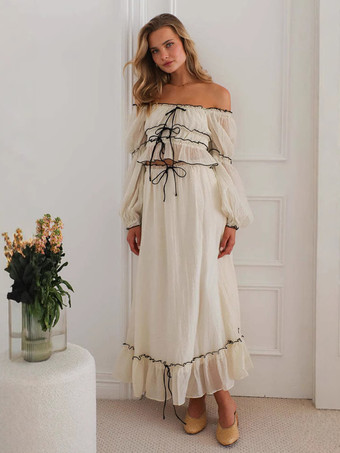 長袖クロップトップとロングスカートの2ピースコーデセット（レディース 2025年版）