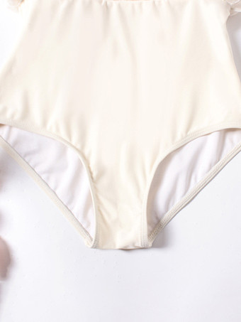 ワンピース スイート ロリータ 水着 アプリコット フリル ノースリーブ ドレス