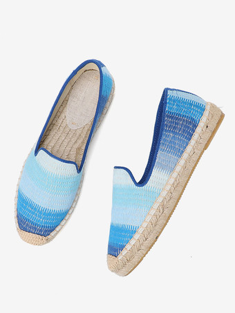 レディースフラットローファー カラフルラウンドトゥ スリッポンローファーシューズ