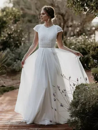 Vestidos De Novia Sencillos Vestido Novia Corto Retro Encaje