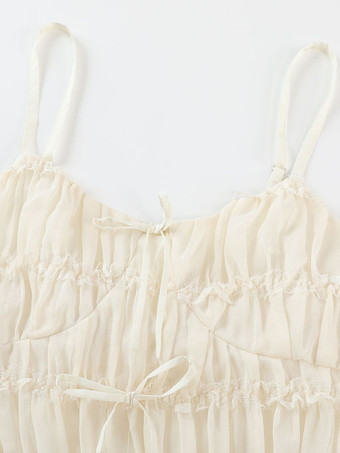 2026年夏にぴったりの、細ストラップのプリーツレイヤードマキシ丈ボヘミアンドレス