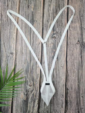 ホワイト メンズランジェリー 下着 ランジェリー パンティー Tバック