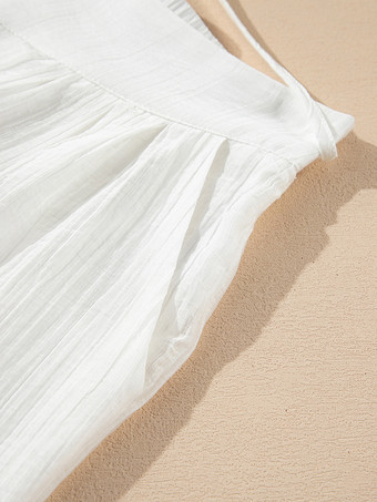 オフホワイト パラッツォパンツ（ウエスト調節可能）2025