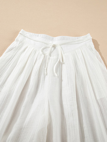 オフホワイト パラッツォパンツ（ウエスト調節可能）2025