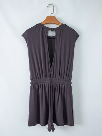 2025年夏向け、バックレスのドローストリングロンパース