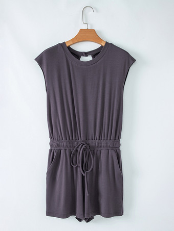 2025年夏向け、バックレスのドローストリングロンパース