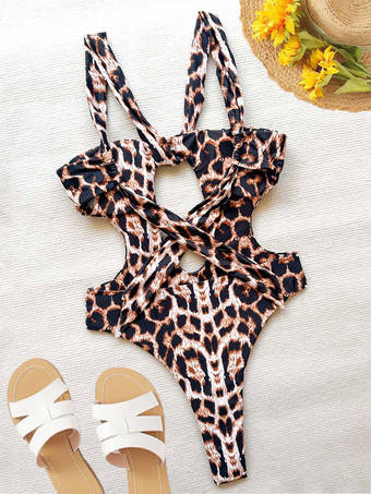 2025年夏のビーチにぴったりの、カットアウトモノキニのセクシーな背中開きワンピース水着