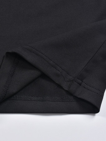 2025年の夜遊びにぴったりの、カットアウト入りのブラックのセクシーなボディコンミニドレス