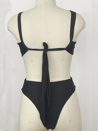 2025年夏のビーチにぴったりの、カットアウトモノキニのセクシーな背中開きワンピース水着