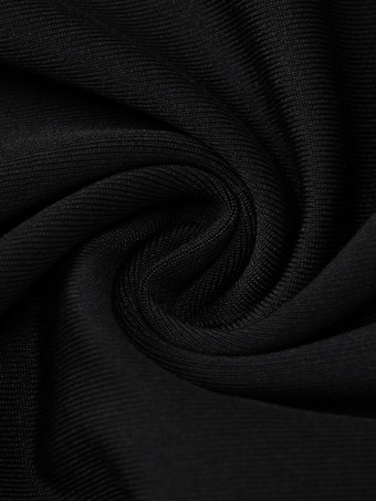 2026年の夜のお出かけにぴったりの、黒の長袖セクシーカットアウトマキシドレス