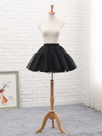 Enaguas Lolita sin hueso de gasa suave para cosplay con soporte de gasa