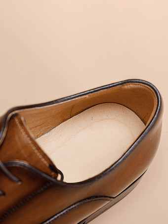 メンズドレスシューズ レザーポインテッドトゥフォーマルダービーシューズ オフィスやプロムに最適