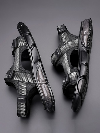 メンズサンダル メッシュ ビーチ オープンシューズ サマースポーツ エアクッションシューズ