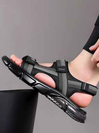 メンズサンダル メッシュ ビーチ オープンシューズ サマースポーツ エアクッションシューズ