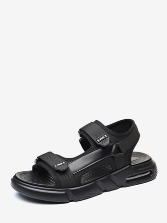 ブラック メンズサンダル 夏 ビーチ オープンシューズ スポーツ エアクッションシューズ