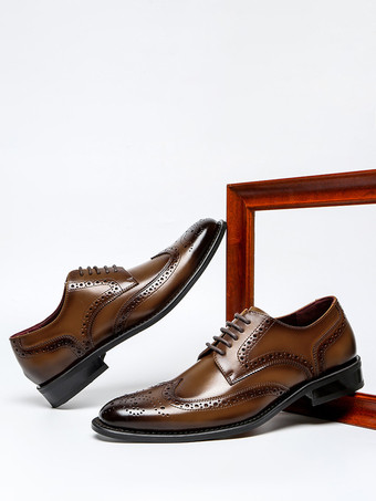 メンズドレスシューズ フォーマル ビジネス クラシック レースアップ ウィングチップ オックスフォードシューズ