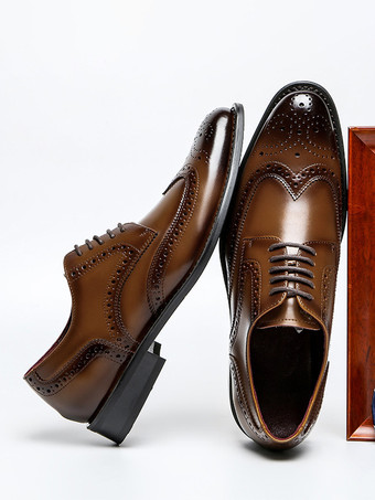 メンズドレスシューズ フォーマル ビジネス クラシック レースアップ ウィングチップ オックスフォードシューズ