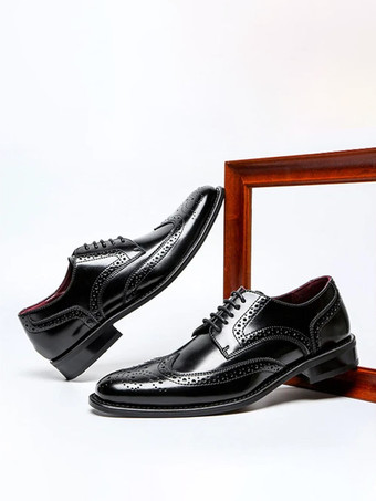 メンズドレスシューズ フォーマル ビジネス クラシック レースアップ ウィングチップ オックスフォードシューズ