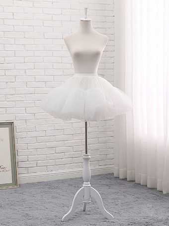 ホワイト ロリータペチコート 骨なし ソフトガーゼペチコート コスプレ衣装 ガーゼサポート
