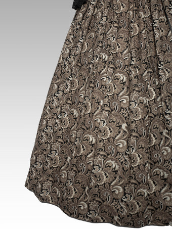 黒のレトロコスチューム リボン レース ポリエステル マリー・アントワネット コスチュームドレス ルネッサンス 衣装