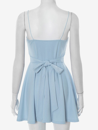 2025年夏向け無地ミニスリップドレス