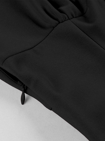 2025年夏にぴったりのヴィンテージ スクエアネック ミディドレス（ブラック）