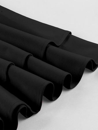 2025年夏にぴったりのヴィンテージ スクエアネック ミディドレス（ブラック）