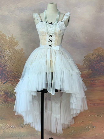 ホワイト コートトレイン ゴシックロリータ アクセサリー バーガンディ その他 取り外し可能なトレインテール