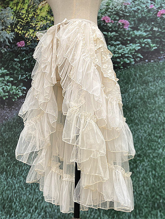 取り外し可能なスイープトレイン スイートロリータアクセサリー ホワイトフリル その他トレインテール