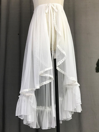 Accesorios de Lolita dulce con cola desmontable y volantes azul marino oscuro