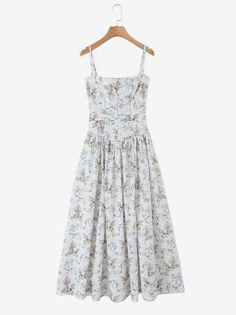 2025年夏のセミフォーマルイベントにぴったりのヴィンテージフローラルマキシスリップドレス