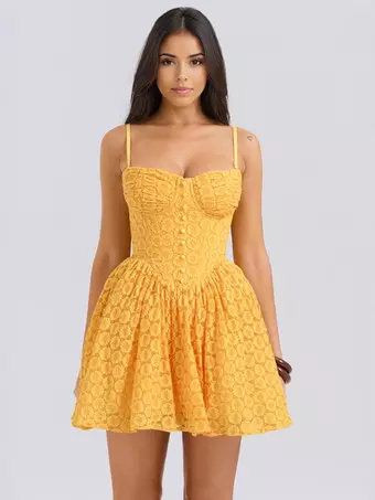 Lace Sundress With Sweetheart Neckline For Summer 2025